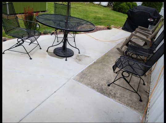 Broom finish patio project